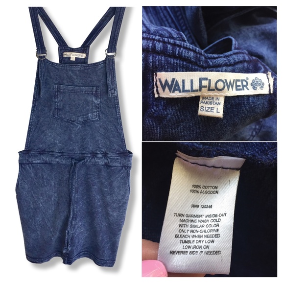 NWOT 🌺  WALLFLOWER overall dress/romper | Large - Picture 1 of 9